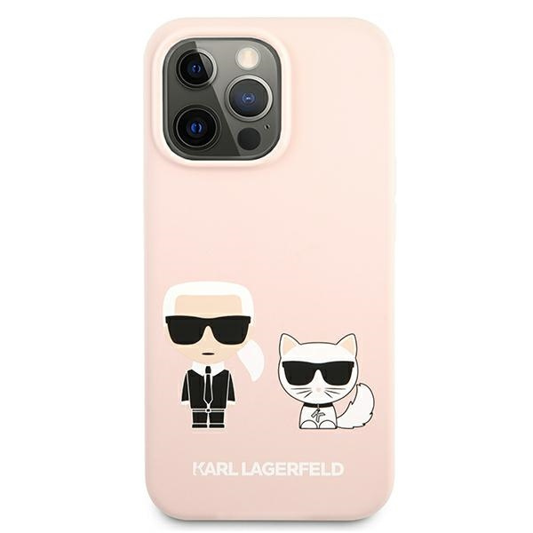Kryt Karl Lagerfeld KLHCP13LSSKCI Apple iPhone 13 Pro hardcase light pink Silicone Karl & Choupette