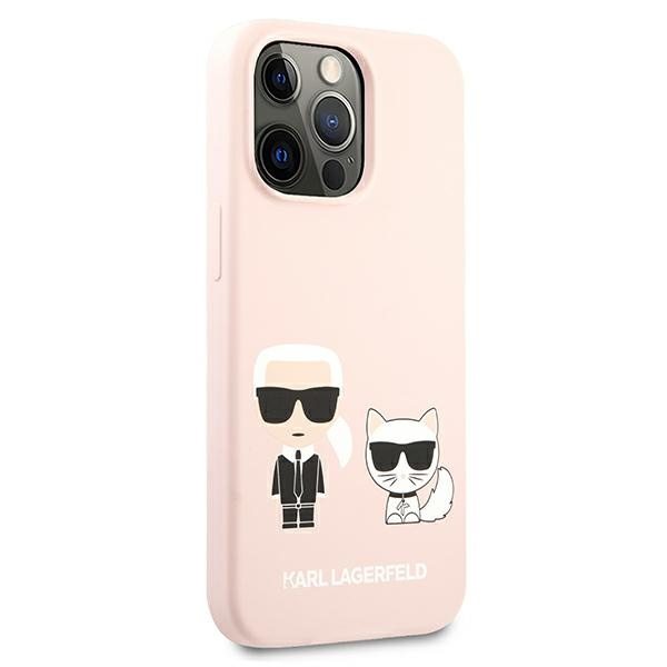 Kryt Karl Lagerfeld KLHCP13LSSKCI Apple iPhone 13 Pro hardcase light pink Silicone Karl & Choupette