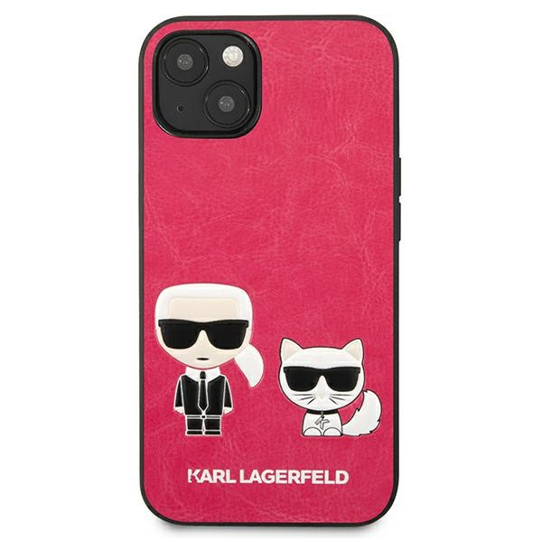 Kryt Karl Lagerfeld KLHCP13SPCUSKCP Apple iPhone 13 mini fushia hardcase Ikonik Karl & Choupette