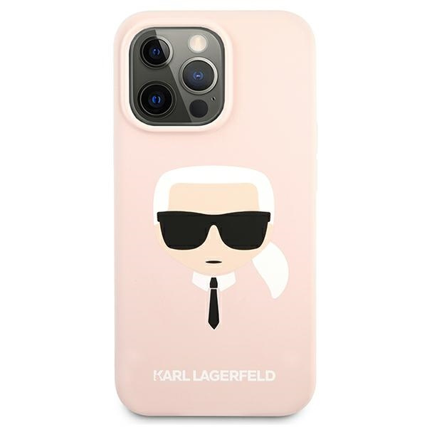 Kryt Karl Lagerfeld KLHCP13XSLKHLP Apple iPhone 13 Pro Max light pink hardcase Silicone Karl`s Head