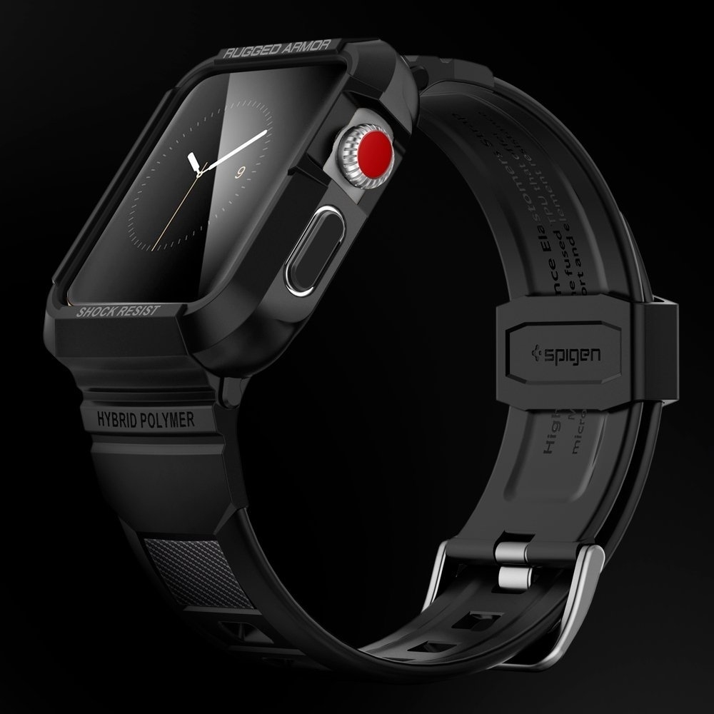 Kryt Belt Spigen Rugged Armor Pro Apple Watch 4/5/6/7/SE 44/45mm Black