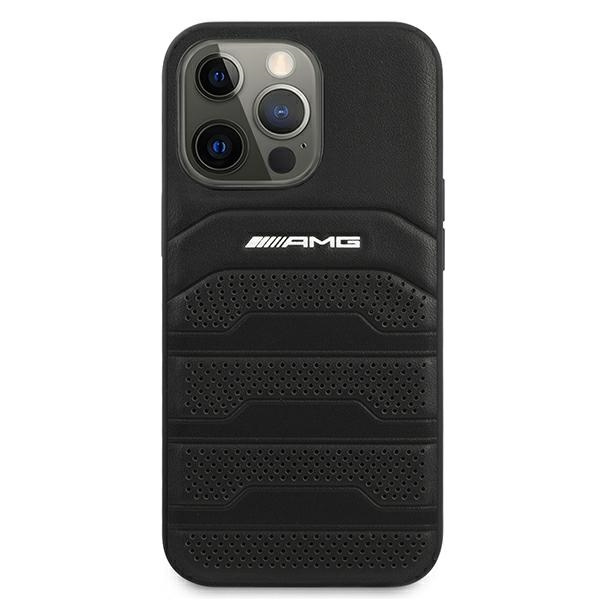 Kryt Mercedes AMG AMHCP13LGSEBK Apple iPhone 13 Pro black hardcase Leather Debossed Lines