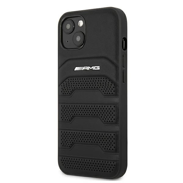 Kryt Mercedes AMG AMHCP13SGSEBK Apple iPhone 13 mini black hardcase Leather Debossed Lines