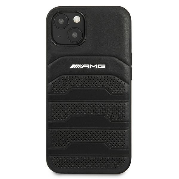 Kryt Mercedes AMG AMHCP13SGSEBK Apple iPhone 13 mini black hardcase Leather Debossed Lines