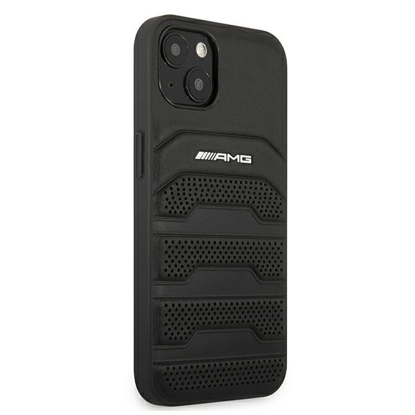 Kryt Mercedes AMG AMHCP13SGSEBK Apple iPhone 13 mini black hardcase Leather Debossed Lines