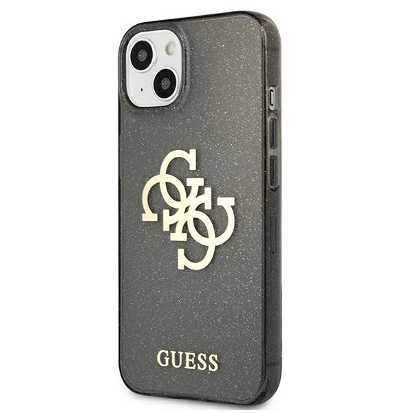 Kryt Guess GUHCP13SPCUGL4GBK Apple iPhone 13 mini black hard case Glitter 4G Big Logo