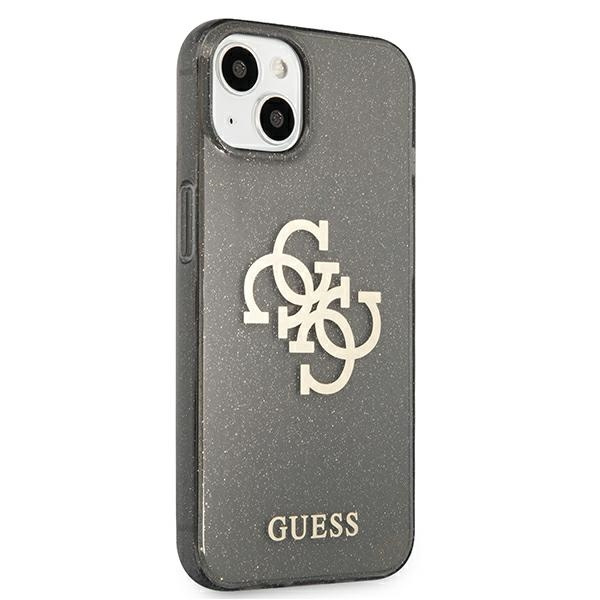 Kryt Guess GUHCP13SPCUGL4GBK Apple iPhone 13 mini black hard case Glitter 4G Big Logo