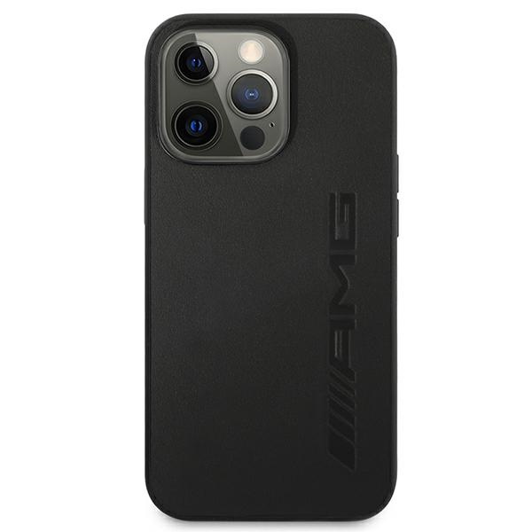 Kryt Mercedes AMG AMHCP13LDOLBK Apple iPhone 13 Pro black hardcase Leather Hot Stamped