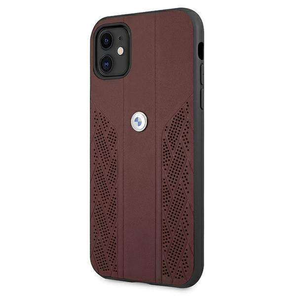 Kryt BMW BMHCN61RSPPR Apple iPhone 11 red hardcase Leather Curve Perforate