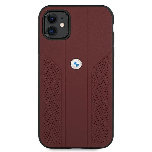 Kryt BMW BMHCN61RSPPR Apple iPhone 11 red hardcase Leather Curve Perforate