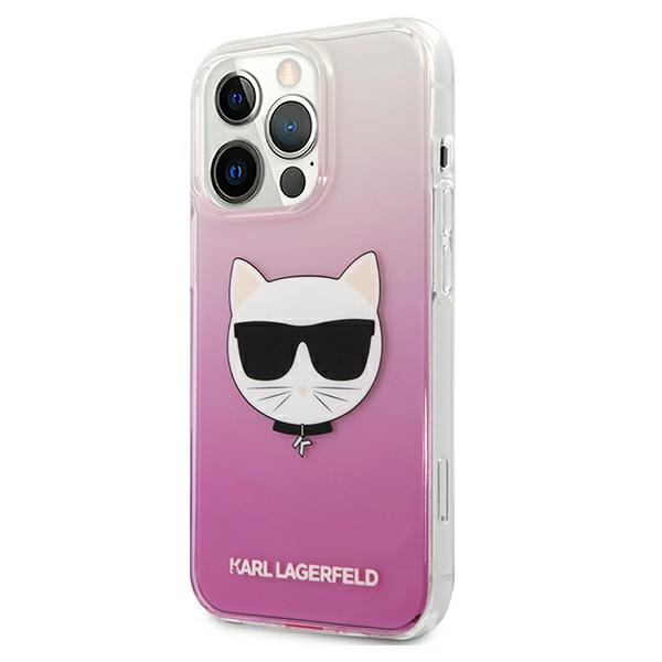 Kryt Karl Lagerfeld KLHCP13XCTRP Apple iPhone 13 Pro Max hardcase pink Choupette Head