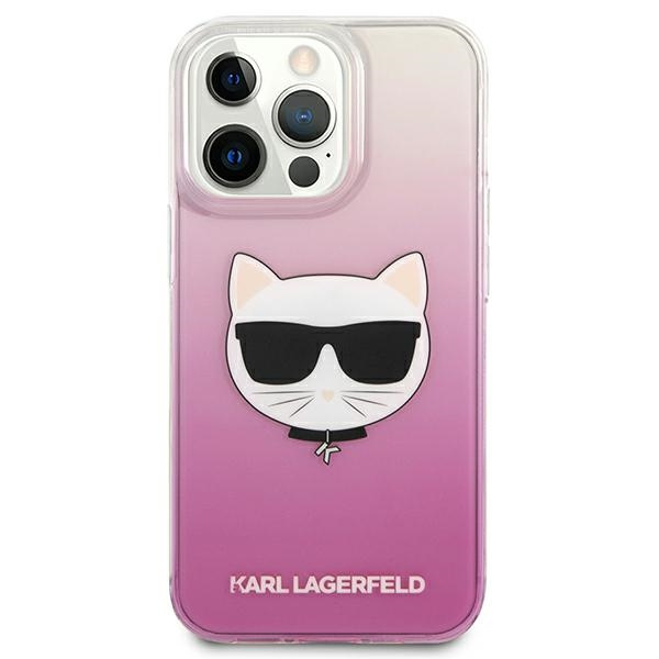 Kryt Karl Lagerfeld KLHCP13XCTRP Apple iPhone 13 Pro Max hardcase pink Choupette Head