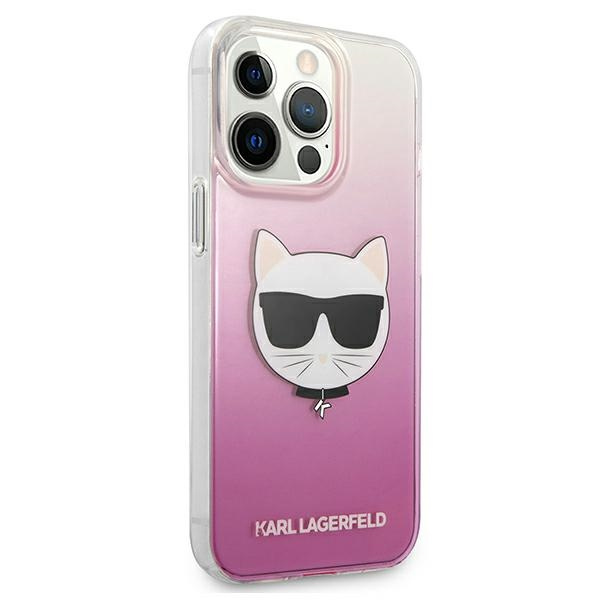 Kryt Karl Lagerfeld KLHCP13XCTRP Apple iPhone 13 Pro Max hardcase pink Choupette Head