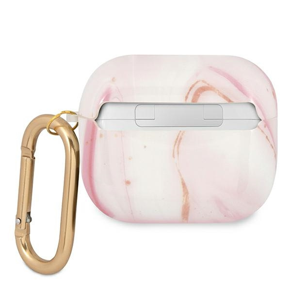 Kryt Guess GUA3UNMP Apple AirPods 3 cover pink Marble Collection