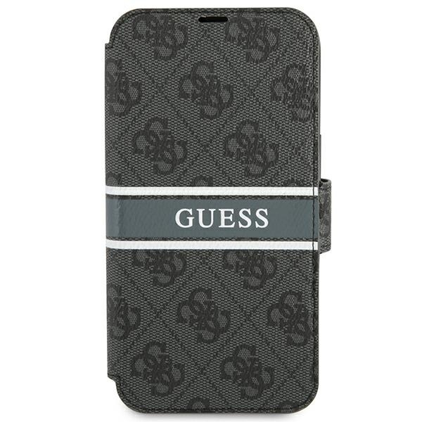 Kryt Guess GUBKP13S4GDGR Apple iPhone 13 mini grey book 4G Stripe