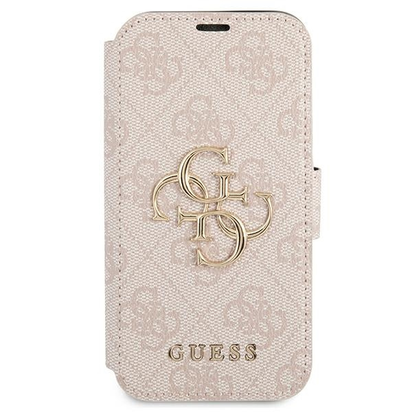 Kryt Guess GUBKP13X4GMGPI Apple iPhone 13 Pro Max pink book 4G Big Metal Logo