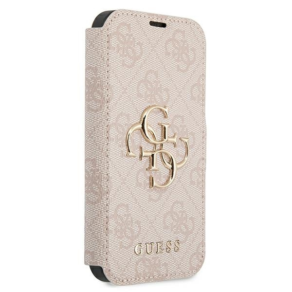 Kryt Guess GUBKP13X4GMGPI Apple iPhone 13 Pro Max pink book 4G Big Metal Logo