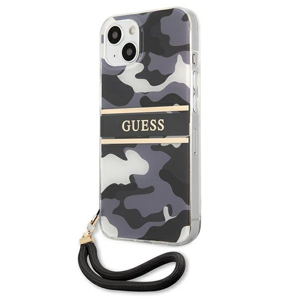Kryt Guess GUHCP13MKCABBK Apple iPhone 13 black hardcase Camo Strap Collection