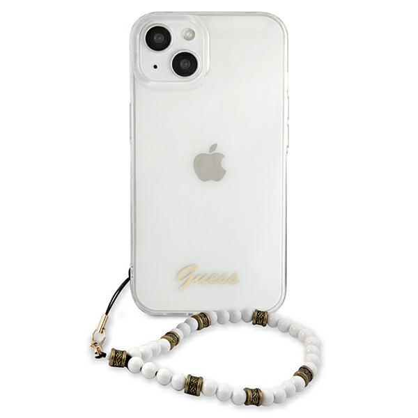 Kryt Guess GUHCP13MKPSWH Apple iPhone 13 Transparent hardcase White Pearl