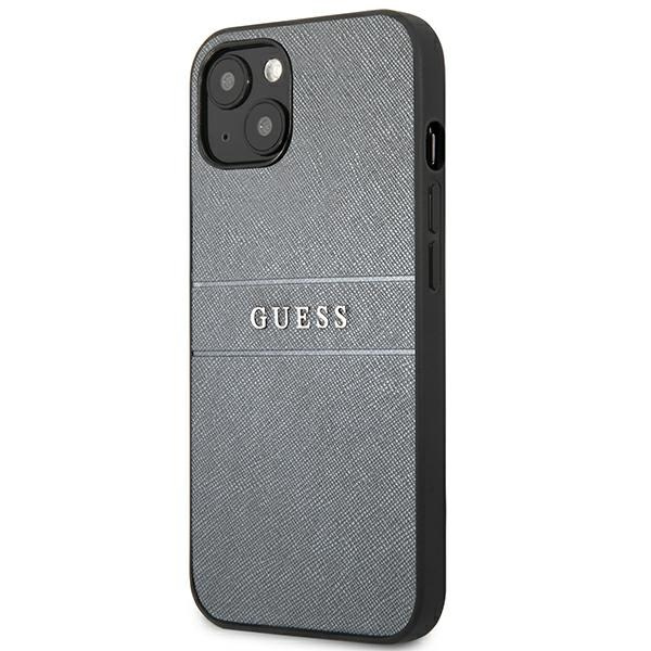 Kryt Guess GUHCP13SPSASBGR Apple iPhone 13 mini grey Saffiano Strap