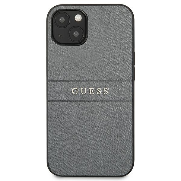 Kryt Guess GUHCP13SPSASBGR Apple iPhone 13 mini grey Saffiano Strap