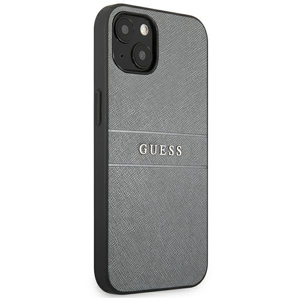 Kryt Guess GUHCP13SPSASBGR Apple iPhone 13 mini grey Saffiano Strap