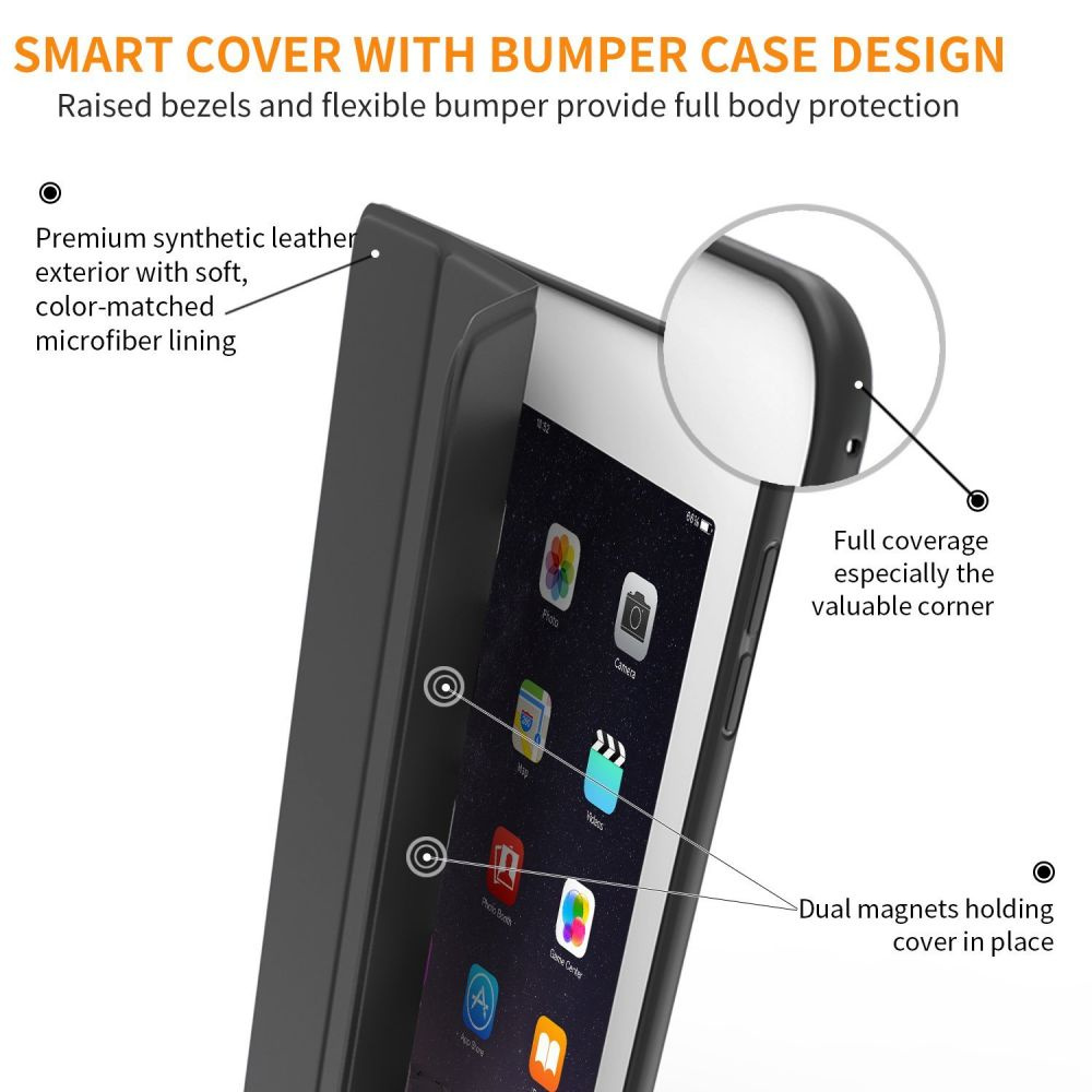 Kryt Tech-Protect Smartcase Apple iPad 9.7 2017/2018 5, 6 Gen Black