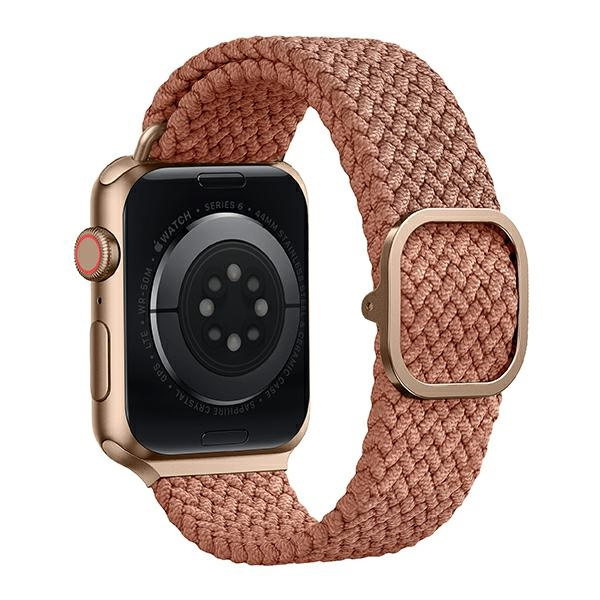 Kryt UNIQ Aspen strap Apple Watch 4/5/6/7/SE/8/9/Ultra 44/45/49mm Braided pink/grapefruit pink