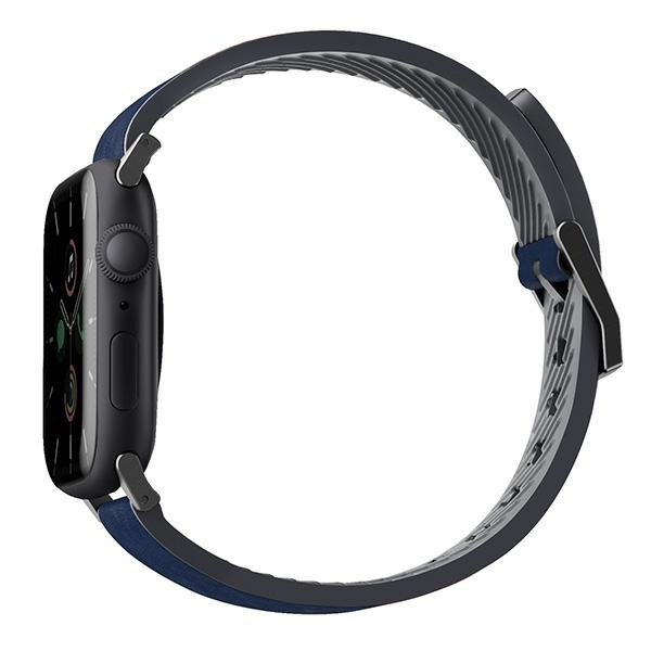 Kryt UNIQ Straden Apple Watch 4/5/6/7/SE/8/9/Ultra 44/45/49mm Leather Hybrid Strap blue