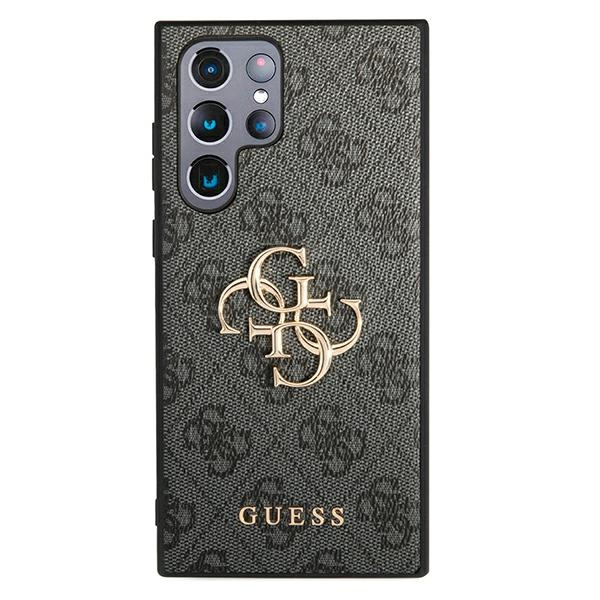 Kryt Guess GUHCS22L4GMGGR Samsung Galaxy S22 Ultra grey hardcase 4G Big Metal Logo