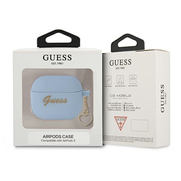 Kryt Guess GUA3LSCHSB Apple AirPods 3 cover blue Silicone Charm Collection
