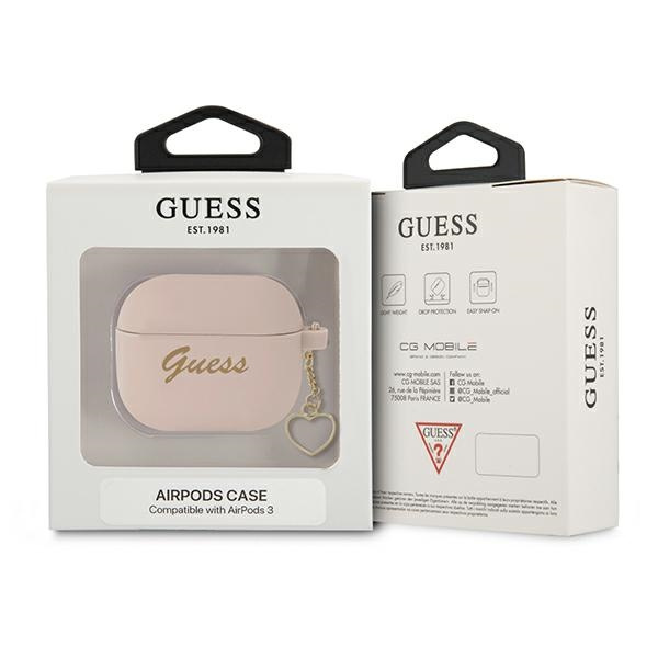 Kryt Guess GUA3LSCHSP Apple AirPods 3 cover pink Silicone Charm Collection