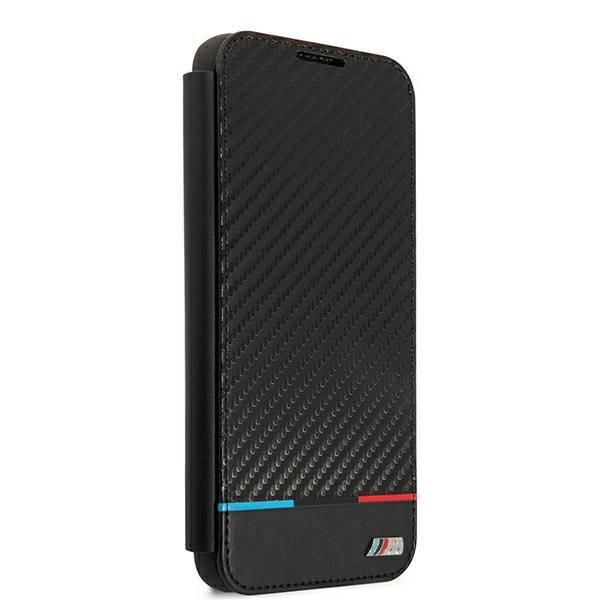 Kryt BMW BMBKS22MPUCARTCBK Samsung Galaxy S22+ Plus black bookcase M Collection Triangles
