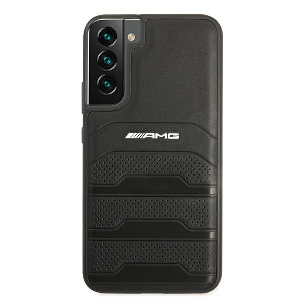 Kryt Mercedes AMG AMHCS22MGSEBK Samsung Galaxy S22+ Plus black hardcase Leather Debossed Lines