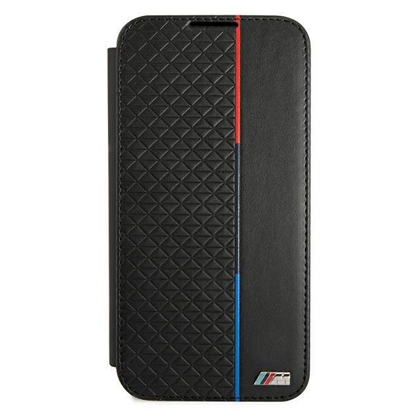 Kryt BMW BMBKS22MTRTBK Samsung Galaxy S22+ Plus black bookcase M Collection Triangles