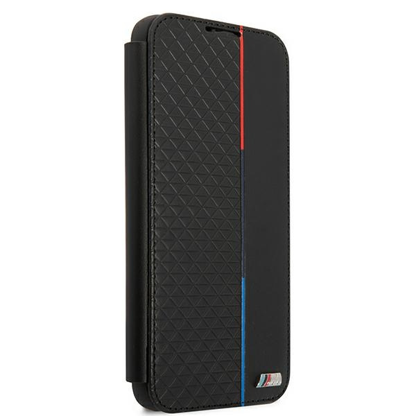 Kryt BMW BMBKS22MTRTBK Samsung Galaxy S22+ Plus black bookcase M Collection Triangles