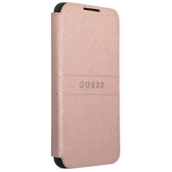 Kryt Guess GUBKS22MPSASBPI Samsung Galaxy S22+ Plus pink book Saffiano Stripes