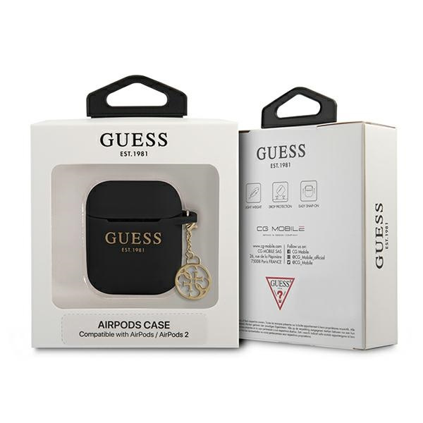 Kryt Guess GUA2LSC4EK Apple AirPods black Silicone Charm 4G Collection