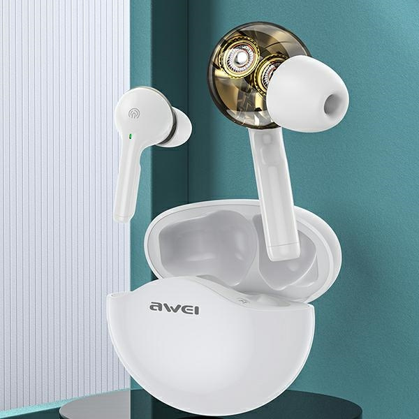Sluchátka AWEI  Bluetooth T12 TWS white