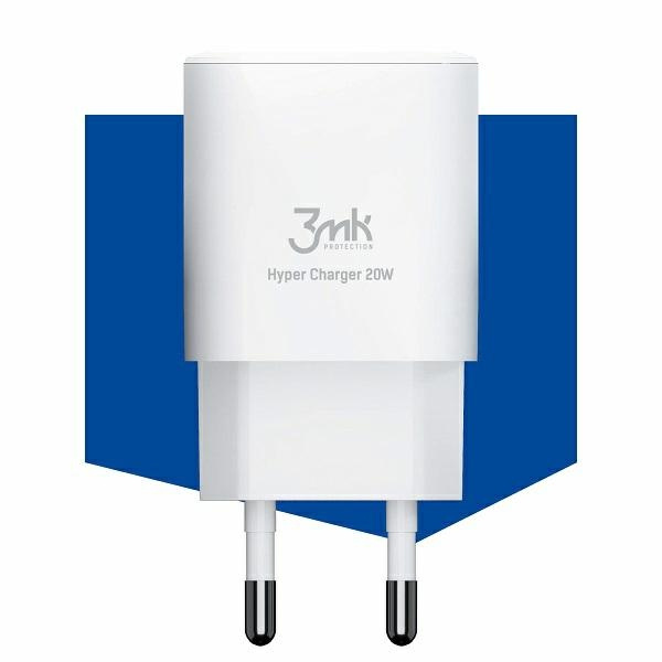 Síťová nabíječka 3MK HyperCharger 20W USB-C + USB-A PD 3.0 QC 3.0 white