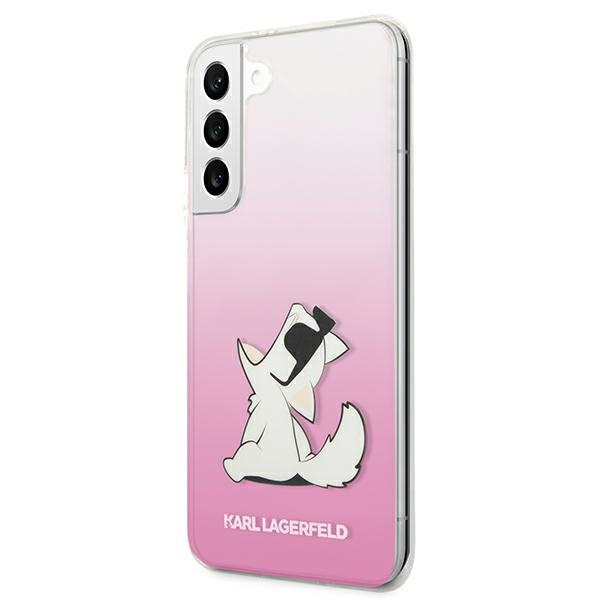 Kryt Karl Lagerfeld KLHCS22MCFNRCPI Samsung Galaxy S22+ Plus hardcase pink Choupette Eat