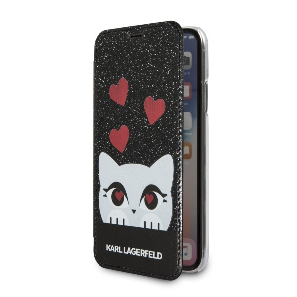 Kryt Karl Lagerfeld KLFLBKPXVDCBK Apple iPhone X black book Valentine