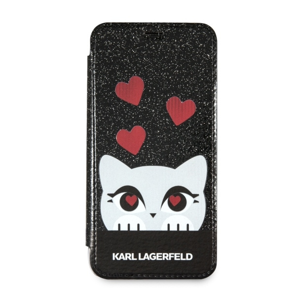 Kryt Karl Lagerfeld KLFLBKPXVDCBK Apple iPhone X black book Valentine