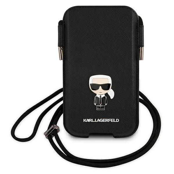 Kryt Karl Lagerfeld KLHCP12LOPHKMK 6.7 inch black hardcase Saffiano Ikonik