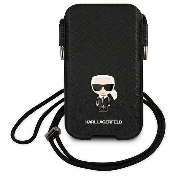 Kryt Karl Lagerfeld KLHCP12MOPHKMK 6.1 inch black hardcase Saffiano Ikonik