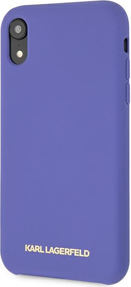 Kryt Karl Lagerfeld KLHCI61SLVOG Apple iPhone XR hardcase violet Silicone