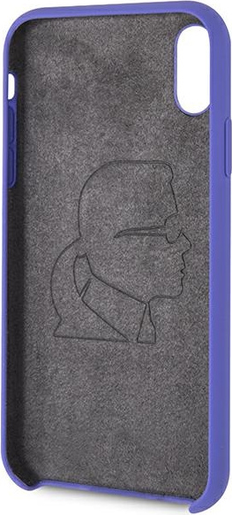 Kryt Karl Lagerfeld KLHCI61SLVOG Apple iPhone XR hardcase violet Silicone