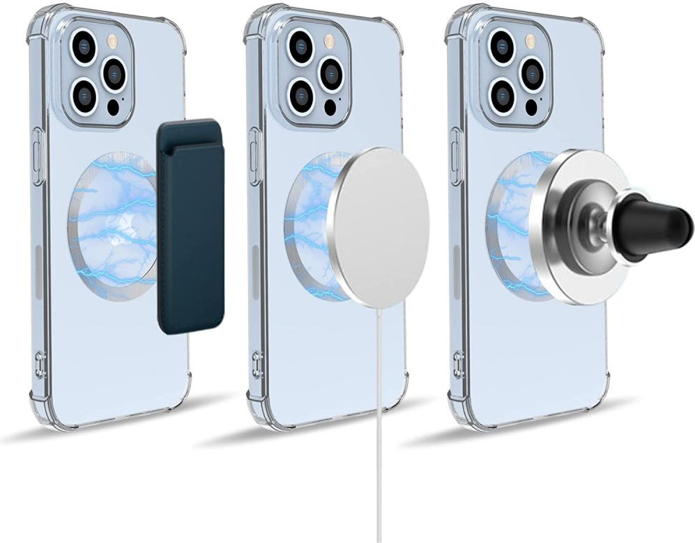 Kryt Tech-Protect Magmat MagSafe Universal Magnetic Ring Black & Silver