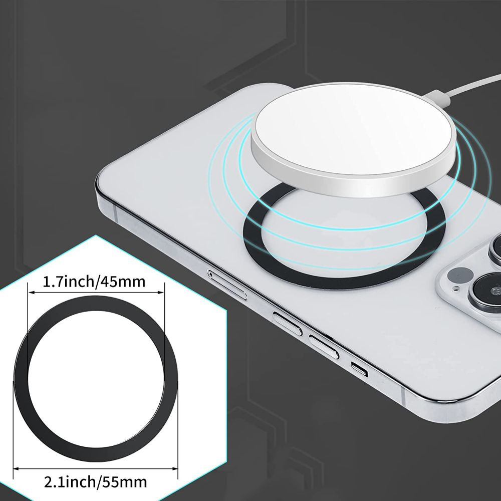 Kryt Tech-Protect Magmat MagSafe Universal Magnetic Ring Black & Silver