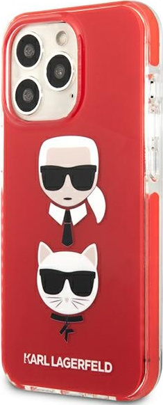 Kryt Karl Lagerfeld KLHCP13LTPE2TR Apple iPhone 13 Pro hardcase red Karl&Choupette Head